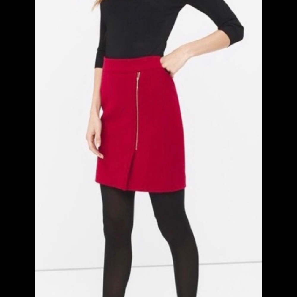 White House Black Market Red Boot Skirt 😍